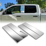 For 2021 - 2025 Ford F-150 F150 Super + Crew Mirror Chrome Exterior Stainless Car Window Door Pillar Trim 4-PCS W/ Keypad Cutout