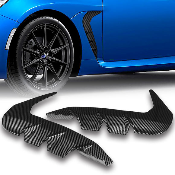 For 2022 – 2024 Subaru BRZ / Toyota GR86 ABS Side Sport Fender Vent Garnish Trim -Carbon Fiber Look