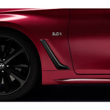 For 2017 – 2022 Infiniti Q60 Coupe Side Sport Fender Vent Garnish Trim -Real Carbon Fiber