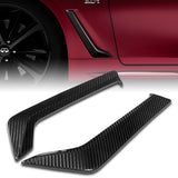 For 2017 – 2022 Infiniti Q60 Coupe Side Sport Fender Vent Garnish Trim -Real Carbon Fiber
