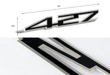 427 Aluminum Sticker Decal Emblem Badge Bumper / Trunk / Hood / Engine -Black