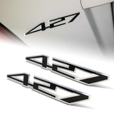 427 Aluminum Sticker Decal Emblem Badge Bumper / Trunk / Hood / Engine -Black