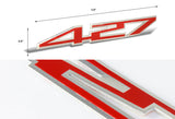 427 Aluminum Sticker Decal Emblem Badge Bumper / Trunk / Hood / Engine -Red