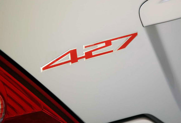 427 Aluminum Sticker Decal Emblem Badge Bumper / Trunk / Hood / Engine -Red