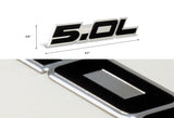 5.0L Aluminum Sticker Decal Emblem Badge Bumper / Trunk / Hood / Engine -Black