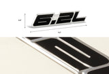 6.2L Aluminum Sticker Decal Emblem Badge Bumper / Trunk / Hood / Engine -Black
