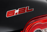 6.2L Aluminum Sticker Decal Emblem Badge Bumper / Trunk / Hood / Engine -Red