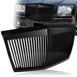 Rolls Royce Phantom Style For 2005 - 2010 Chrysler 300 300C Front Vertical Grille Grill -Black ABS