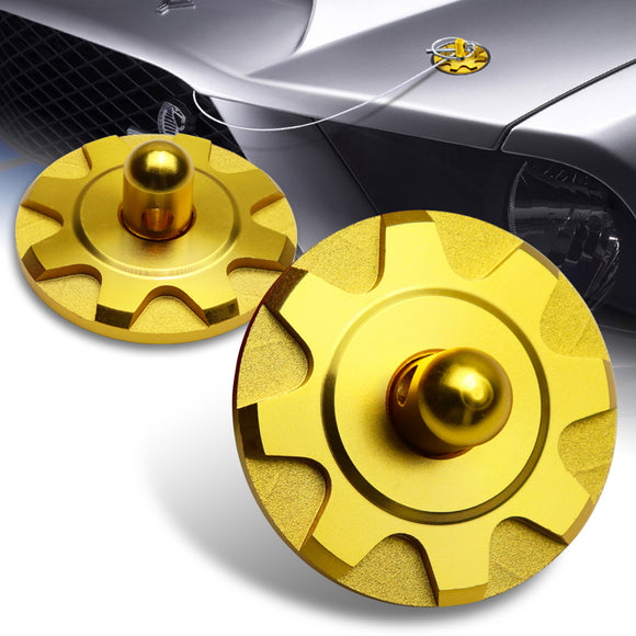 Universal JDM Aluminum Racing Bonnet Hood Pin Lock Kit -Golden