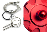 Universal JDM Aluminum Racing Bonnet Hood Pin Lock Kit -Red