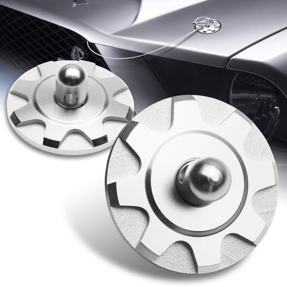 Universal JDM Aluminum Racing Bonnet Hood Pin Lock Kit -Silver