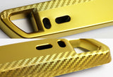 JDM Style Front License Plate Holder Relocation Bracket -Golden Carbon Fiber Look