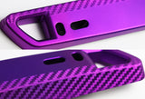JDM Style Front License Plate Holder Relocation Bracket -Purple Carbon Fiber Look