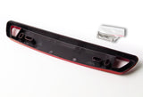 JDM Style Front License Plate Holder Relocation Bracket -Red Carbon Fiber Look