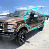 Side View Half Mirror Covers Cap For 2008-2016 Ford F-250 F-350 F-450 F-550 Super Duty -Chrome ABS