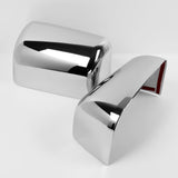 Side View Half Mirror Covers Cap For 2008-2016 Ford F-250 F-350 F-450 F-550 Super Duty -Chrome ABS