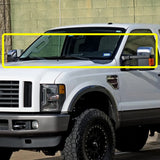 Side View Half Mirror Covers Cap For 2008-2016 Ford F-250 F-350 F-450 F-550 Super Duty -Chrome ABS