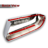 Side View Half Mirror Covers Cap For 2017-2023 Ford F-250 F-350 F-450 F-550 Super Duty -Chrome ABS