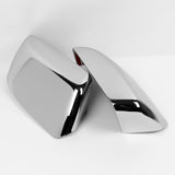 Side View Half Mirror Covers Cap For 2015-2020 Chevy Tahoe Suburban GMC Yukon XL -Chrome ABS