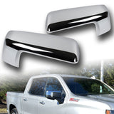 Side View Mirror Covers Cap For 2019-2024 Chevy Silverado / GMC Sierra 1500 -Chrome ABS