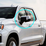 Side View Half Mirror Covers Cap For 2019-2025 Chevy Silverado / GMC Sierra 1500 -Chrome ABS