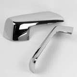 Side View Half Mirror Covers Cap For 2019-2025 Chevy Silverado / GMC Sierra 1500 -Chrome ABS