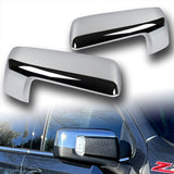Side View Half Mirror Covers Cap For 2019-2025 Chevy Silverado / GMC Sierra 1500 -Chrome ABS