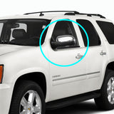 Side View Top Half Mirror Covers Cap For 2007 - 2013 Chevrolet Silverado Suburban Tahoe Avalanche / GMC Yukon Sierra -Chrome ABS