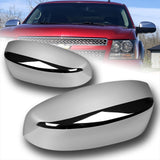 Side View Top Half Mirror Covers Cap For 2007 - 2013 Chevrolet Silverado Suburban Tahoe Avalanche / GMC Yukon Sierra -Chrome ABS
