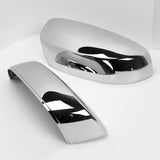 Side View Top Half Mirror Covers Cap For 2007 - 2013 Chevrolet Silverado Tahoe / GMC Sierra -Chrome ABS