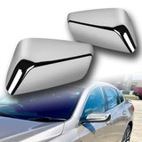 Side View Half Mirror Covers Cap For 2016-2025 Chevy Malibu -Chrome ABS W/ Turn Signal Cut