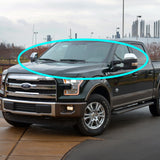 Side View Half Mirror Covers Cap For 2015 - 2020 Ford F-150 F150 -Chrome ABS