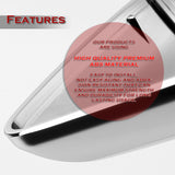 Side View Half Mirror Covers Cap For 2015 - 2020 Ford F-150 F150 -Chrome ABS