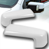 For 2019 - 2024 Chevrolet Silverado / GMC Sierra Side View Top Half Mirror Covers Cap -White ABS