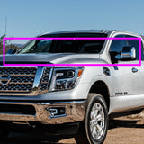 Side View Tow Mirror Covers Cap For 2016 - 2024 Nissan Titan XD-Chrome ABS W/ Turn Signal Cut