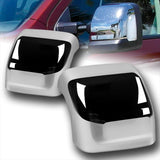 Side View Tow Mirror Covers Cap For 2016 - 2024 Nissan Titan XD-Chrome ABS W/ Turn Signal Cut