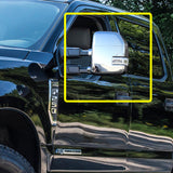 For 2017 - 2021 Ford F250 F350 F450 Super Duty Chrome Side Towing Mirror Cover Caps -With Turn Signal Hole