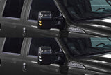 For 2008 - 2016 Ford F-250 F-350 F-450 F-550 Super Duty Side Mirror Amber/White LED Running Signal Lights -Smoke Lens