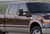 For 2008 - 2016 Ford F-250 F-350 F-450 F-550 Super Duty Side Mirror Amber/White LED Running Signal Lights -Chrome Lens