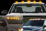 5pcs Amber Lens LED Cab Roof Running Lights For Trucks & SUVs –White Strobe Warning