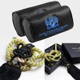 JUNCTION PRODUCE JP VIP Set Car Neck Rest Pillow Headrest Blue + GB Charm Kin Tsuna Rope
