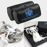 JUNCTION PRODUCE JP VIP Set Car Neck Rest Pillow Headrest Blue + SW Charm Kin Tsuna Rope