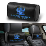 JUNCTION PRODUCE JP VIP Set Car Neck Rest Pillow Headrest Blue + SW Charm Kin Tsuna Rope