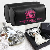 JUNCTION PRODUCE JP VIP Set Car Neck Rest Pillow Headrest Pink + SW Charm Kin Tsuna Rope