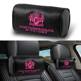 JUNCTION PRODUCE JP VIP Set Car Neck Rest Pillow Headrest Pink + GW Charm Kin Tsuna Rope