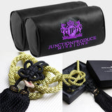 JUNCTION PRODUCE JP VIP Set Car Neck Rest Pillow Headrest Purple + GB Charm Kin Tsuna Rope