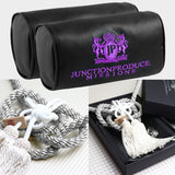 JUNCTION PRODUCE JP VIP Set Car Neck Rest Pillow Headrest Purple + SW Charm Kin Tsuna Rope