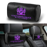 JUNCTION PRODUCE JP VIP Set Car Neck Rest Pillow Headrest Purple + SW Charm Kin Tsuna Rope