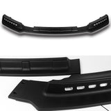 STP-Style For 2015 2016 2017 Ford F-150 Front Bumper Lip Splitter With LED Sequential Light -Unpainted Matte Black