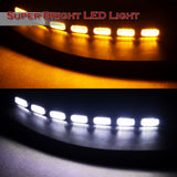 STP-Style For 2015 2016 2017 Ford F-150 Front Bumper Lip Splitter With LED Sequential Light -Unpainted Matte Black